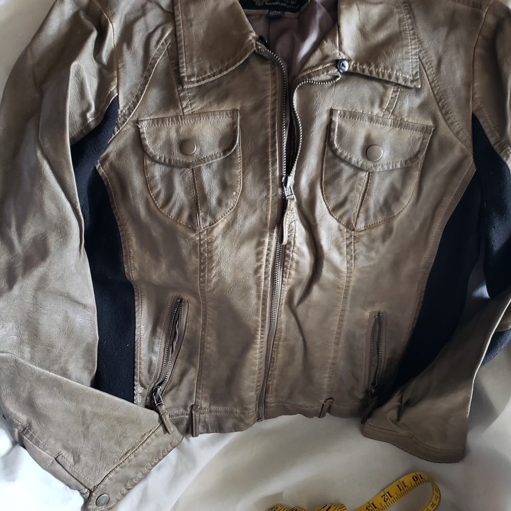 Signature Studio Tan Leather Jacket